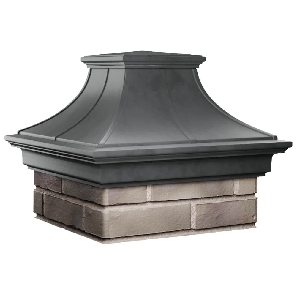 Колпак Zking Монблан Премиум Серый на столб 1.5х1.5 кирпича (385х385мм) в Великом Новгороде фото