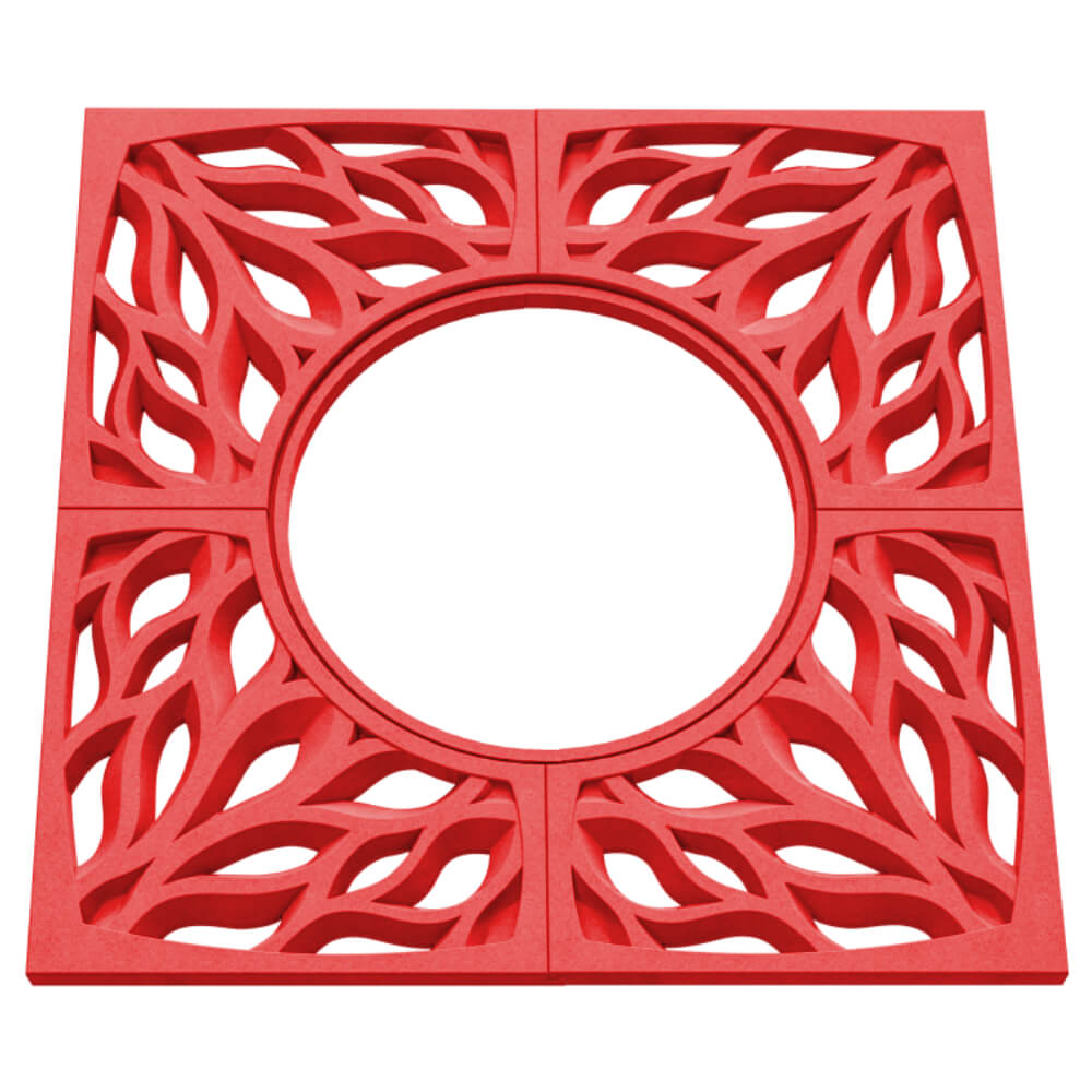 Приствольная решетка для дерева ZKING CRUST 1.2х1.2м Красная в Великом Новгороде фото