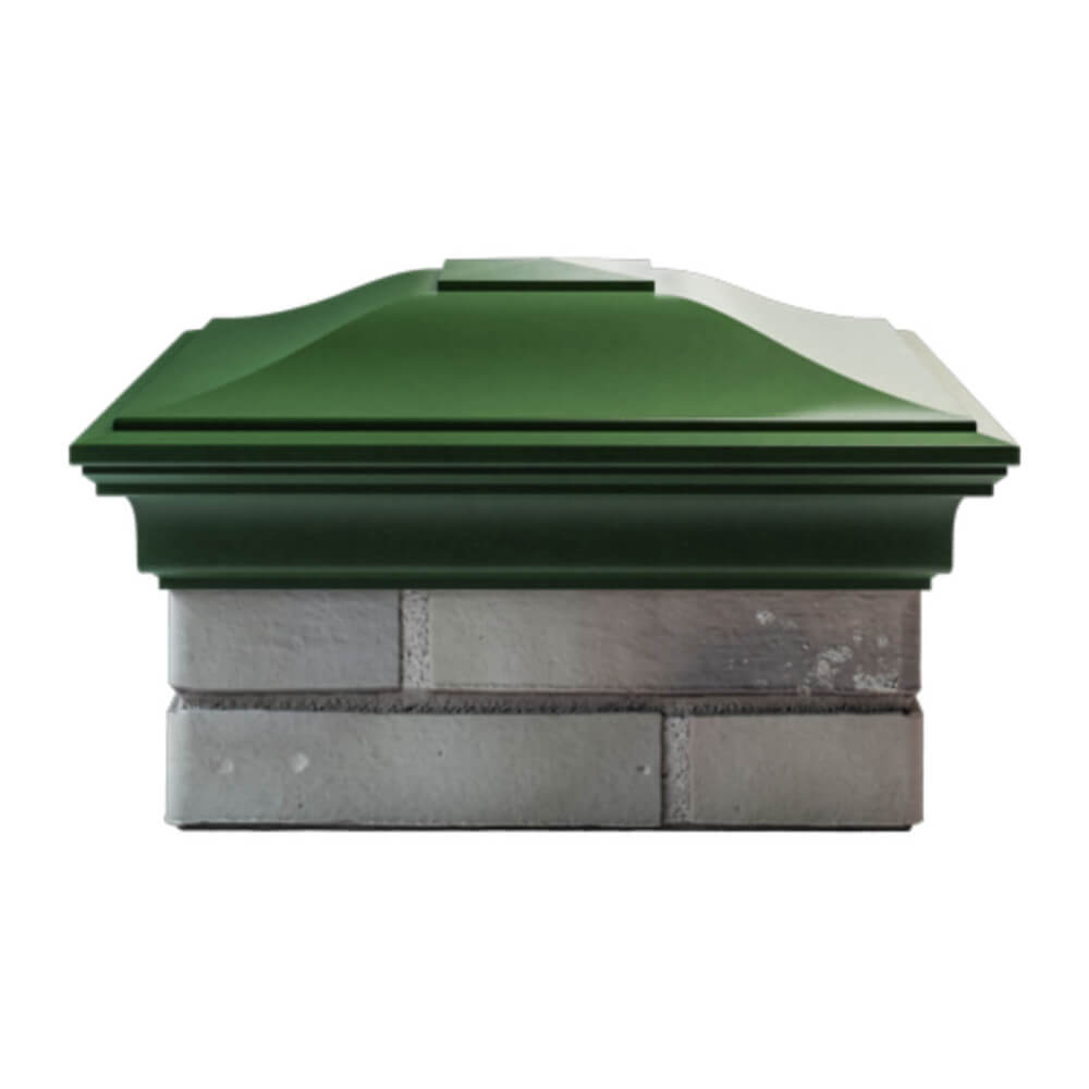 Колпак Zking Монблан Зеленый на столб 1.5х1.5 еврокирпича 0.7НФ (355х355мм) Великий Новгород фото