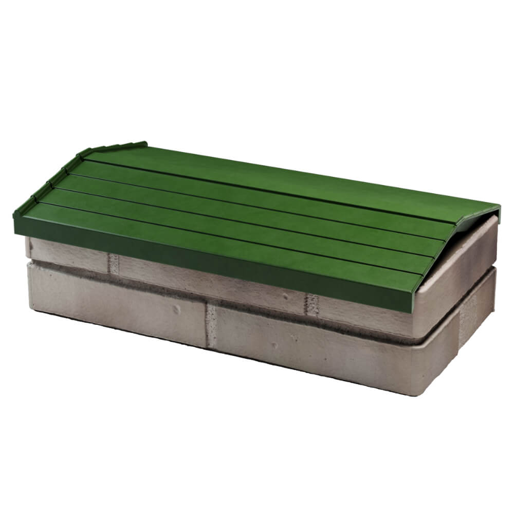 Парапет Zking Бона ХайТек Зеленый с посадкой на 1 кирпич (200/225/255мм) в Великом Новгороде фото