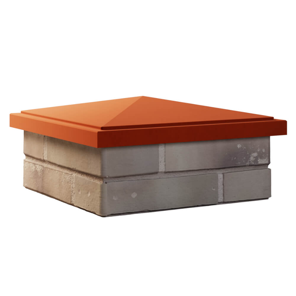 Колпак Zking БонаМоно Красный на столб 1.5х1.5 кирпича (385х385, 400х400мм) в Великом Новгороде фото