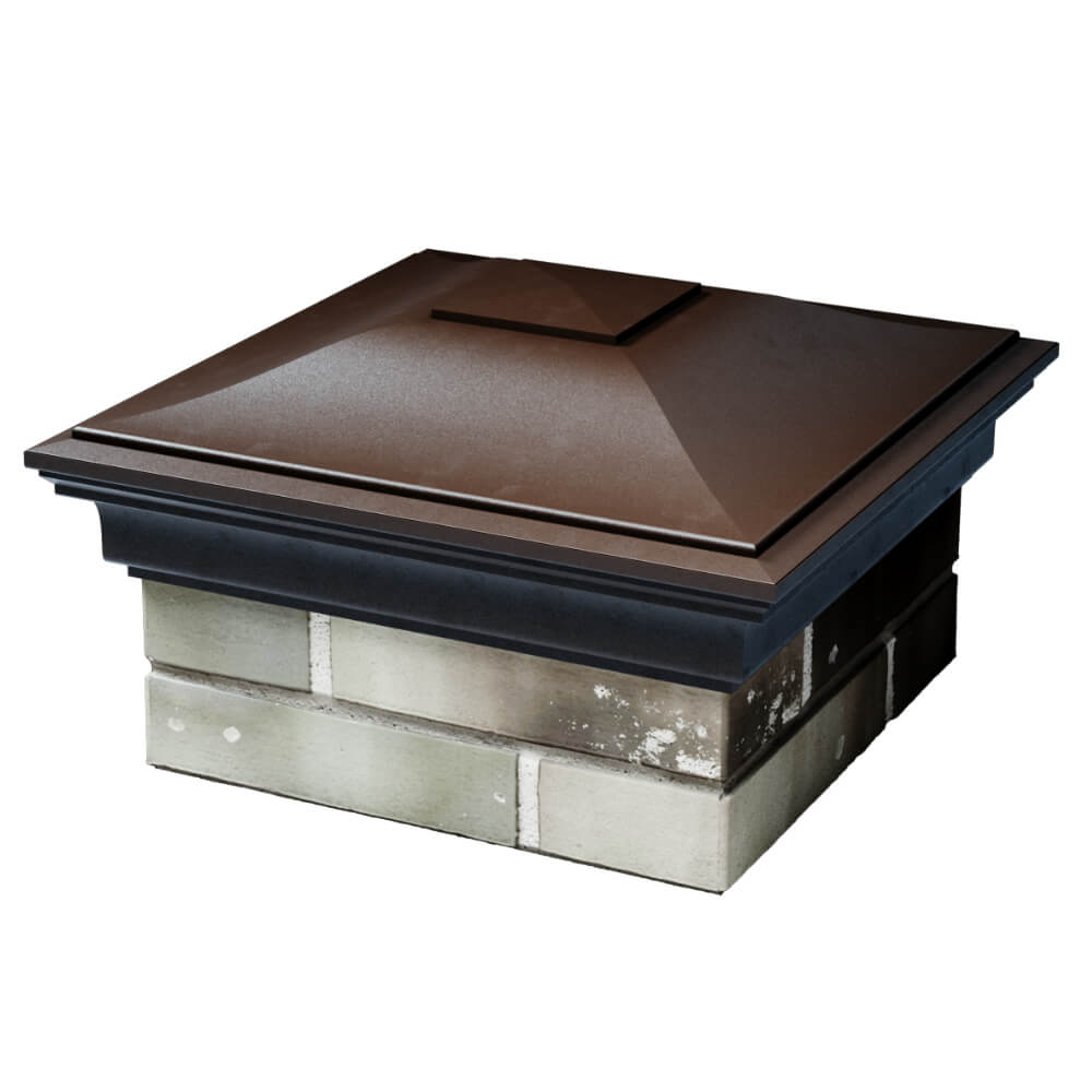 Колпак Zking Монблан Коричневый на столб 1.5х1.5 кирпича (385х385мм) в Великом Новгороде фото