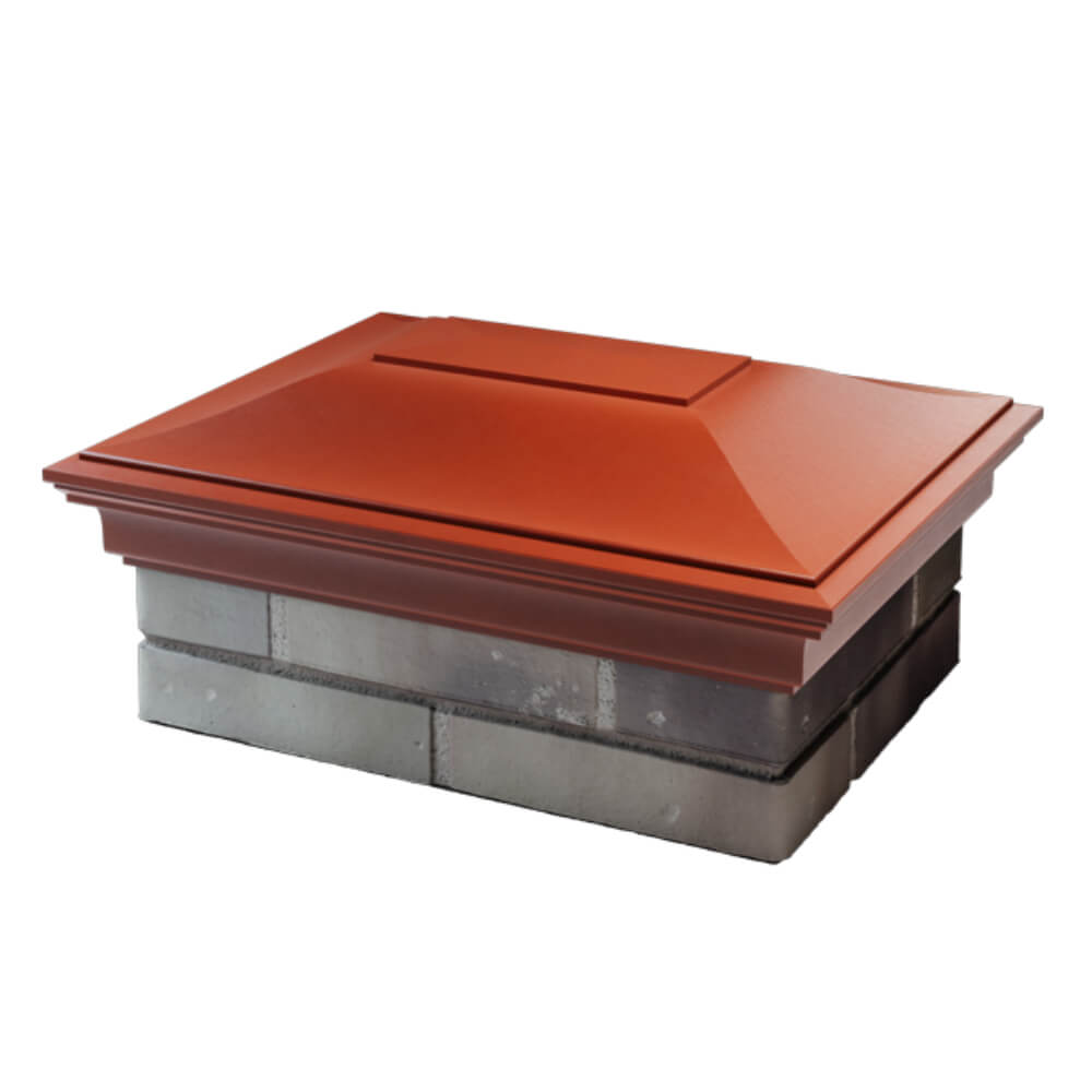 Колпак Zking Монблан Красный на столб 2х1.5 кирпича (515х385мм) в Великом Новгороде фото