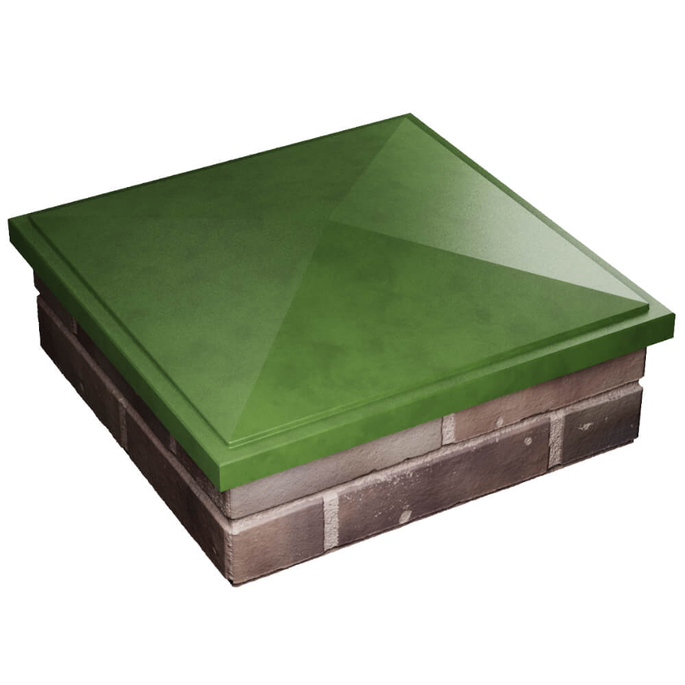 Колпак Zking БонаМоно Зеленый на столб 2х2 кирпича (515х515, 530х530мм) в Великом Новгороде фото