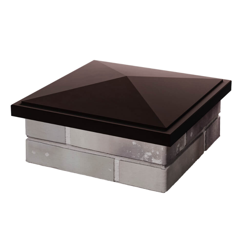 Колпак Zking БонаМоно Коричневый на столб 1.5х1.5 кирпича (385х385, 400х400мм) в Великом Новгороде фото