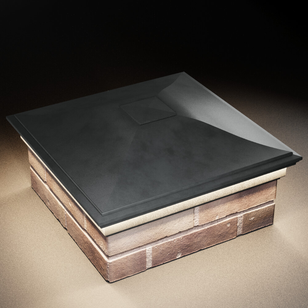 Колпак Zking Монблан Серый на столб 2х2 кирпича (515х515мм) c подсветкой в Великом Новгороде фото