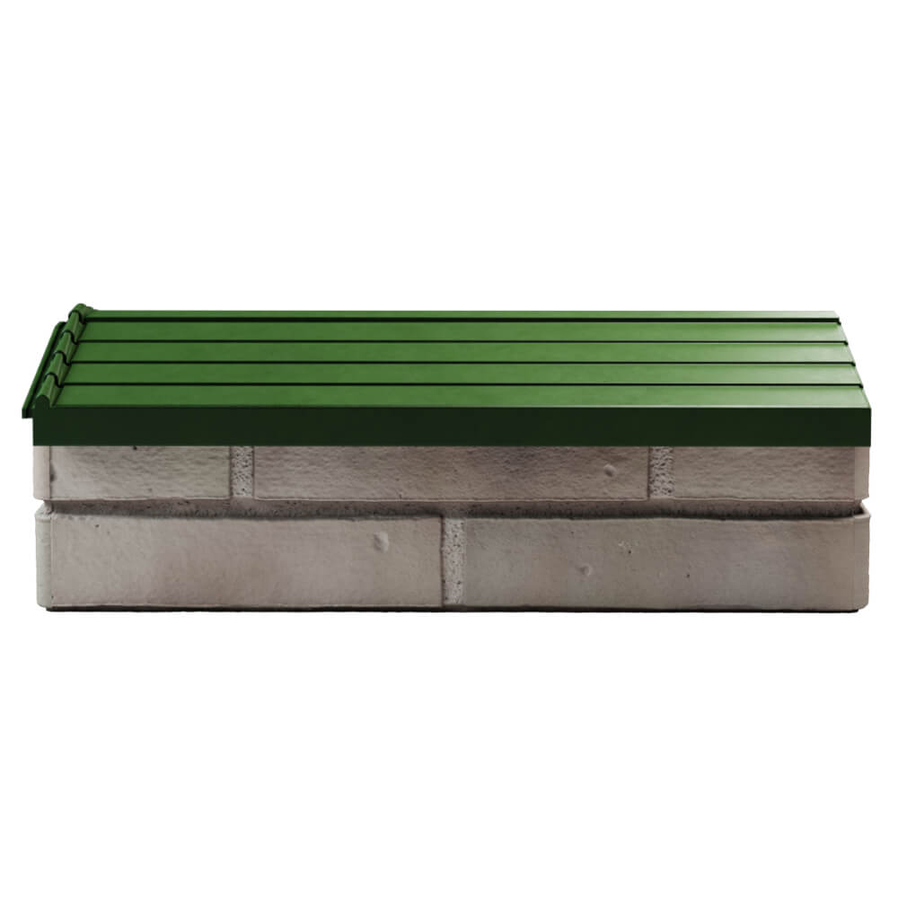 Парапет Zking Бона ХайТек Зеленый с посадкой на 1 кирпич (200/225/255мм) в Великом Новгороде фото