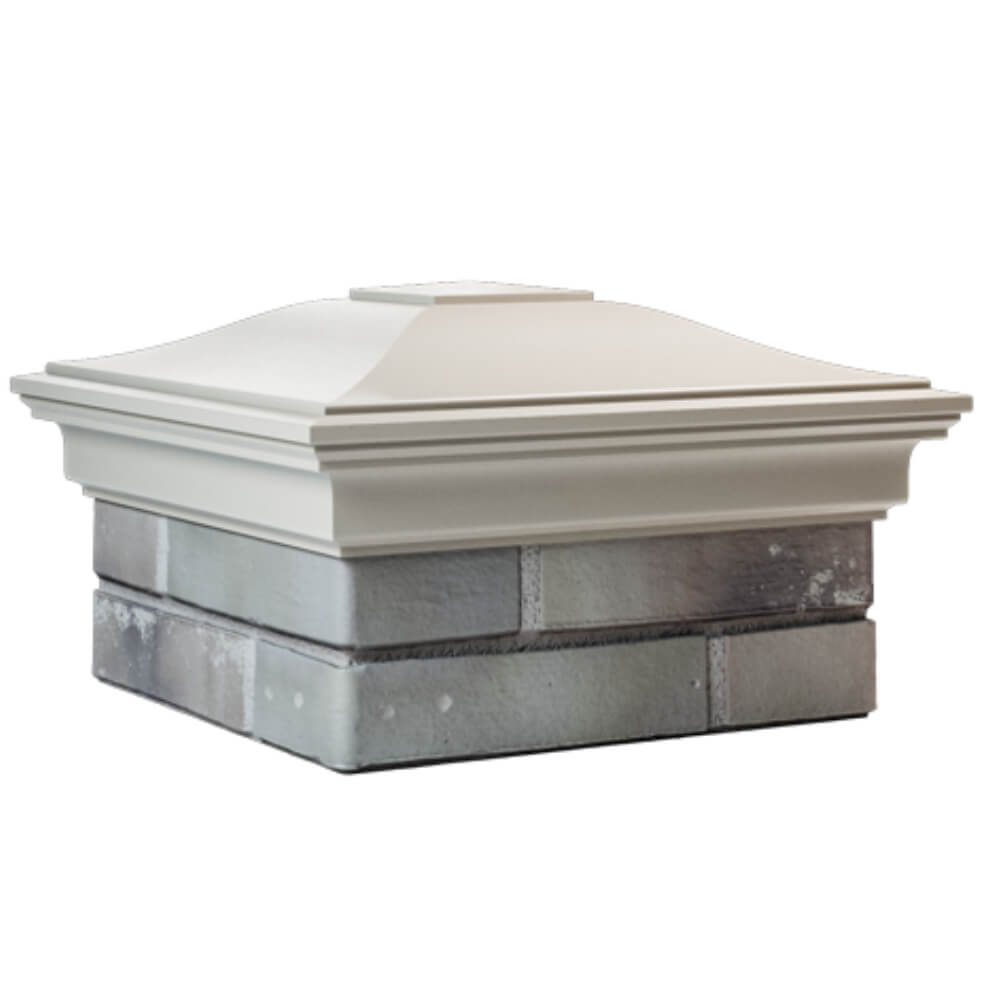 Колпак Zking Монблан Бежевый на столб 1.5х1.5 кирпича (385х385мм) в Великом Новгороде фото