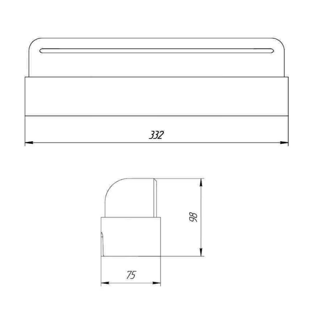 LED Светильник для шаговой плиты STONE Светлая Галька 330х75х98мм в Великом Новгороде фото