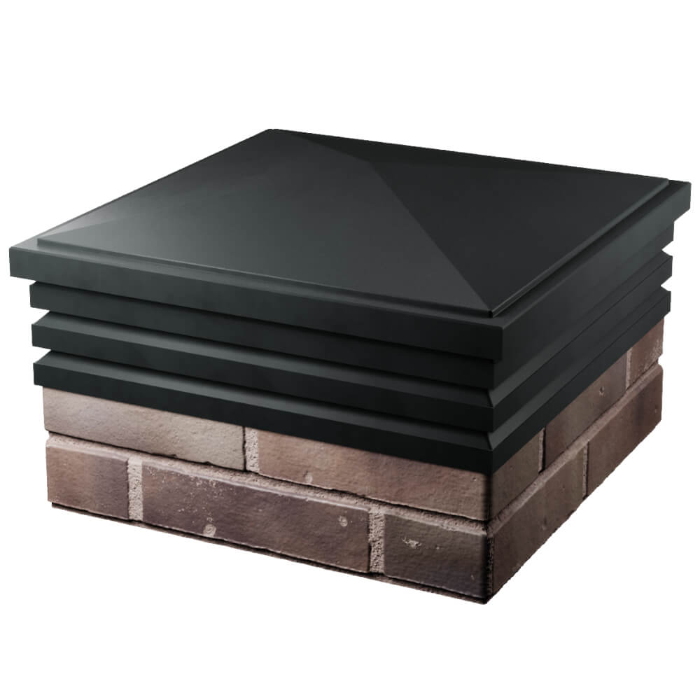 Колпак Zking Бона ХайТек Черный на столб 2х2 кирпича (513х513мм) в Великом Новгороде фото