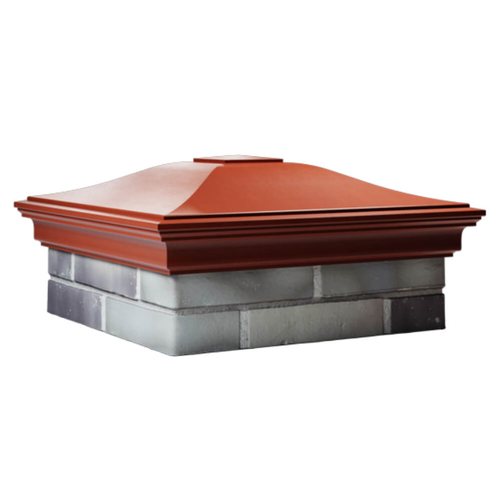 Колпак Zking Монблан Красный на столб 2х2 кирпича (515х515мм) в Великом Новгороде фото