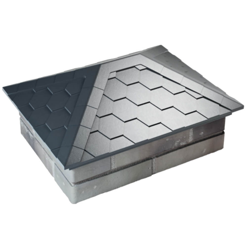 Колпак Zking Эверест Серый на столб 2х1.5 кирпича (520х390мм) Великий Новгород фото