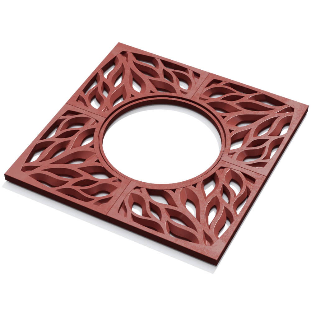 Приствольная решетка для дерева ZKING CRUST 1.2х1.2м Красная в Великом Новгороде фото