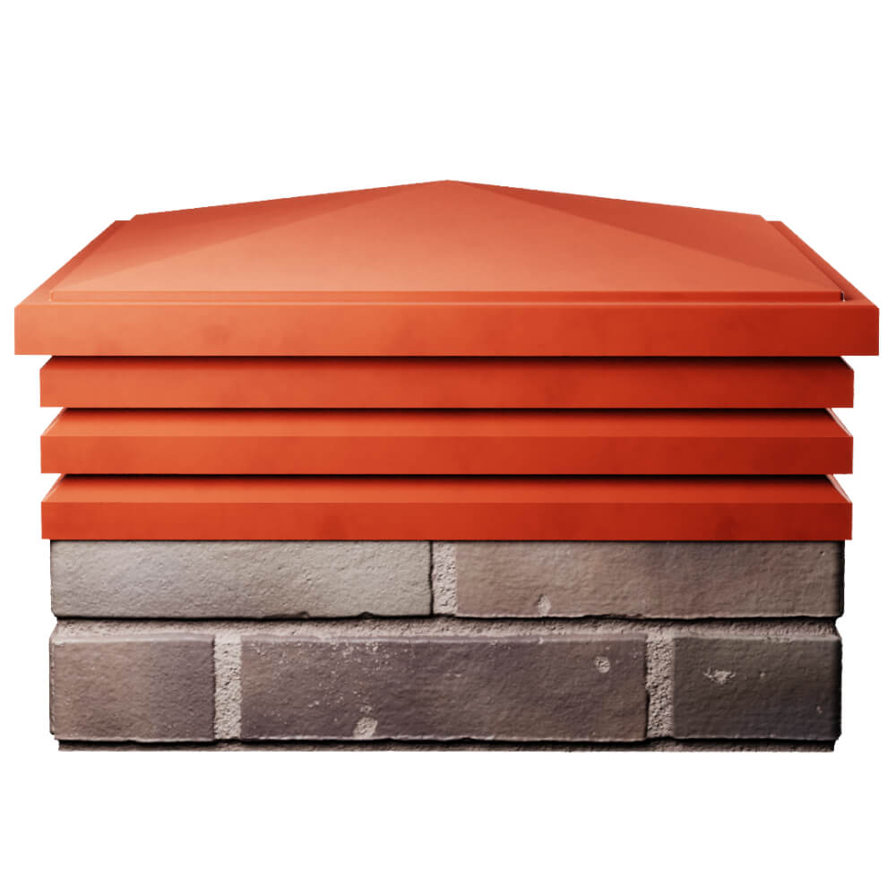 Колпак Zking Бона ХайТек Красный на столб 2х2 кирпича (513х513мм) Великий Новгород фото