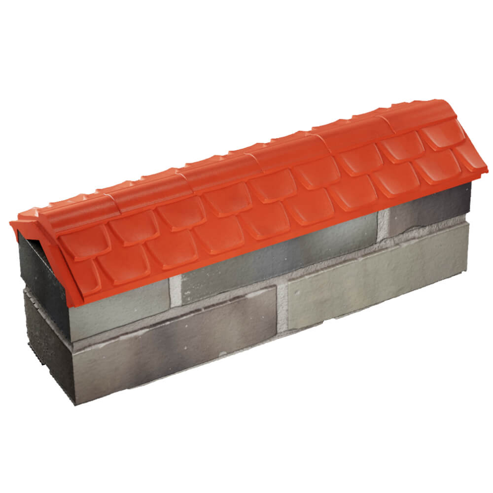 Парапет Zking Эльбрус Красный с посадкой на 0.5 кирпича (130мм) в Великом Новгороде фото