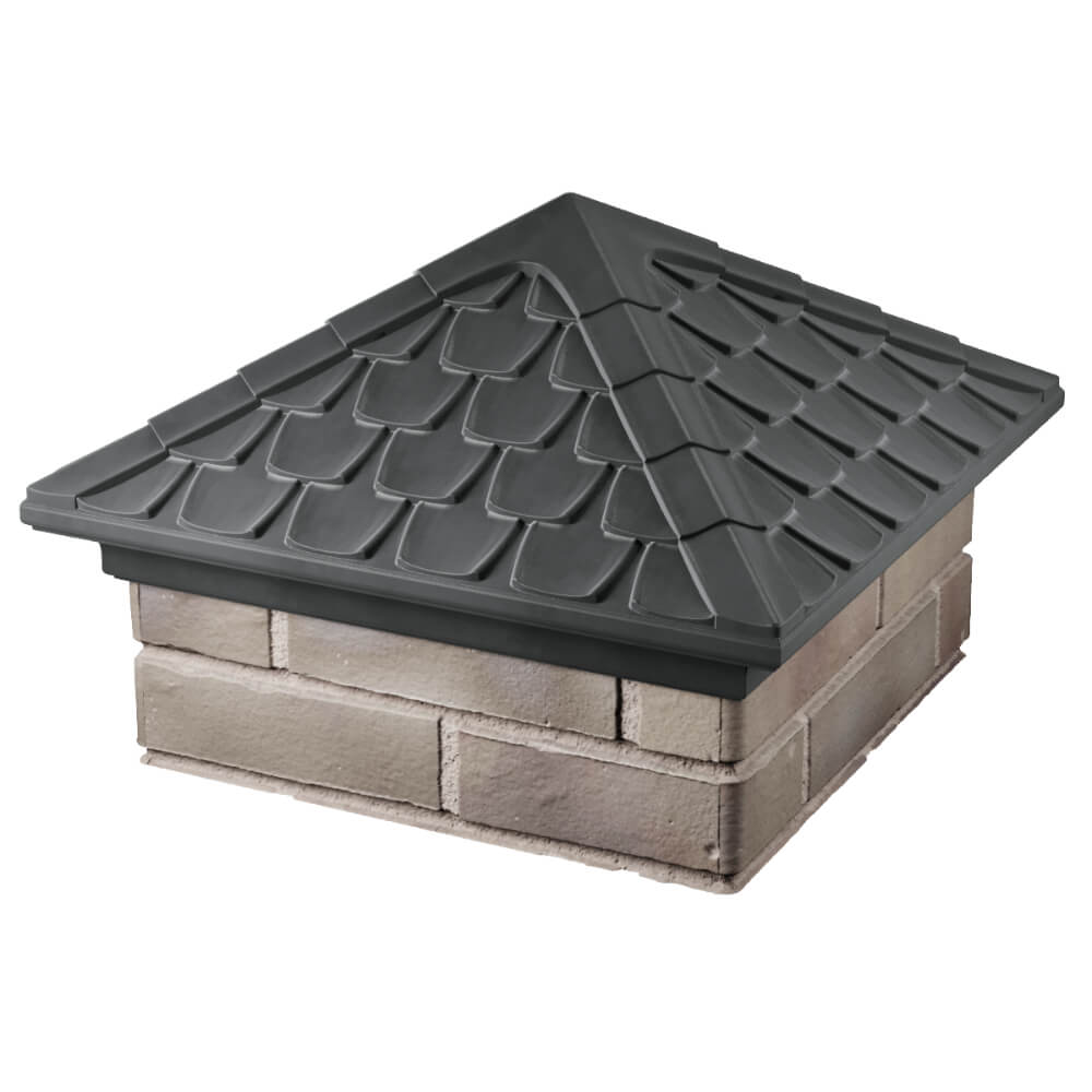 Колпак Zking Эльбрус Серый на столб 1.5х1.5 кирпича (385х385мм) в Великом Новгороде фото