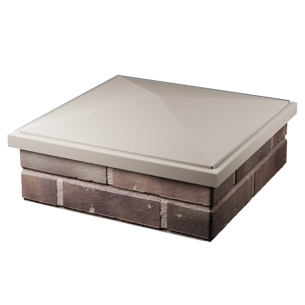 Колпак Zking БонаМоно Бежевый на столб 2х2 кирпича (515х515, 530х530мм) в Великом Новгороде фото