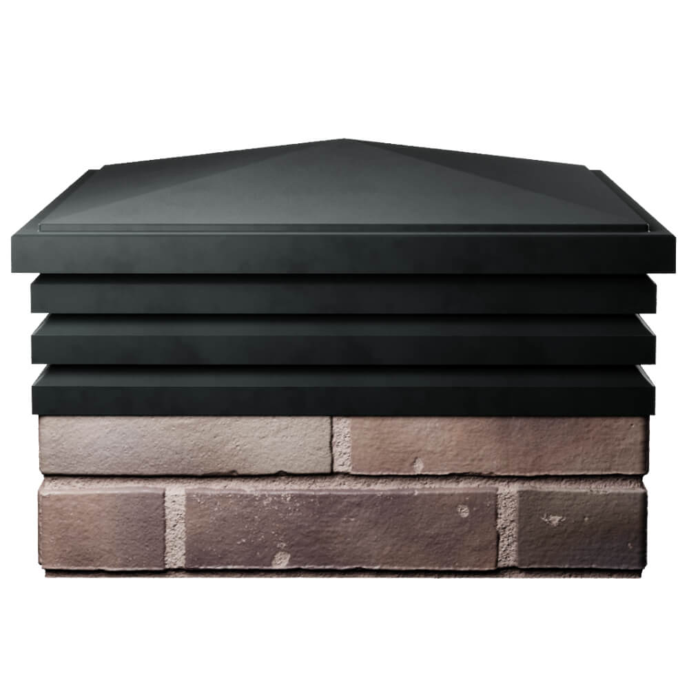 Колпак Zking Бона ХайТек Черный на столб 2х2 кирпича (513х513мм) Великий Новгород фото