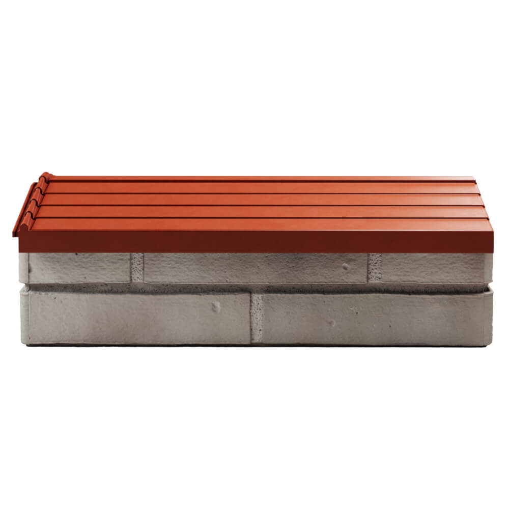 Парапет Zking Бона ХайТек Красный с посадкой на 1 кирпич (200/225/255мм) в Великом Новгороде фото
