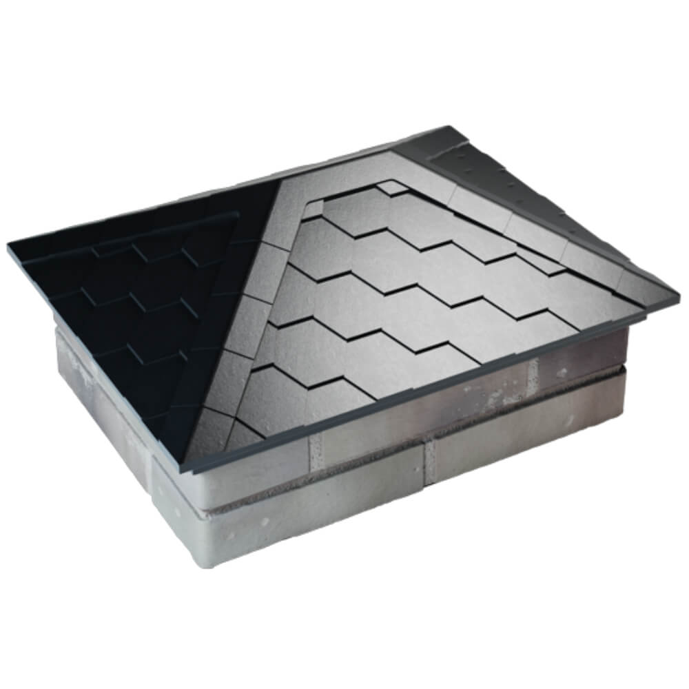 Колпак Zking Эверест Черный на столб 2х1.5 кирпича (520х390мм) Великий Новгород фото