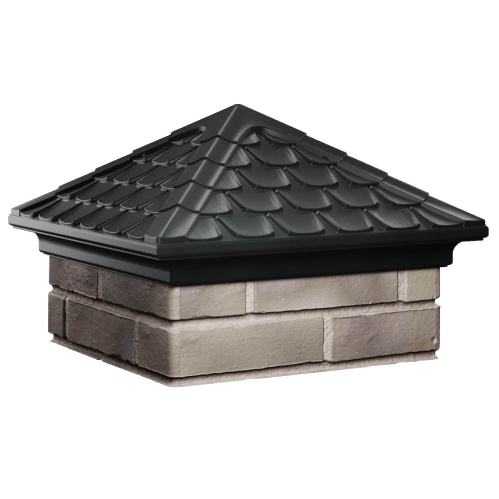 Колпак Zking Эльбрус Черный на столб 1.5х1.5 кирпича (385х385мм) в Великом Новгороде фото