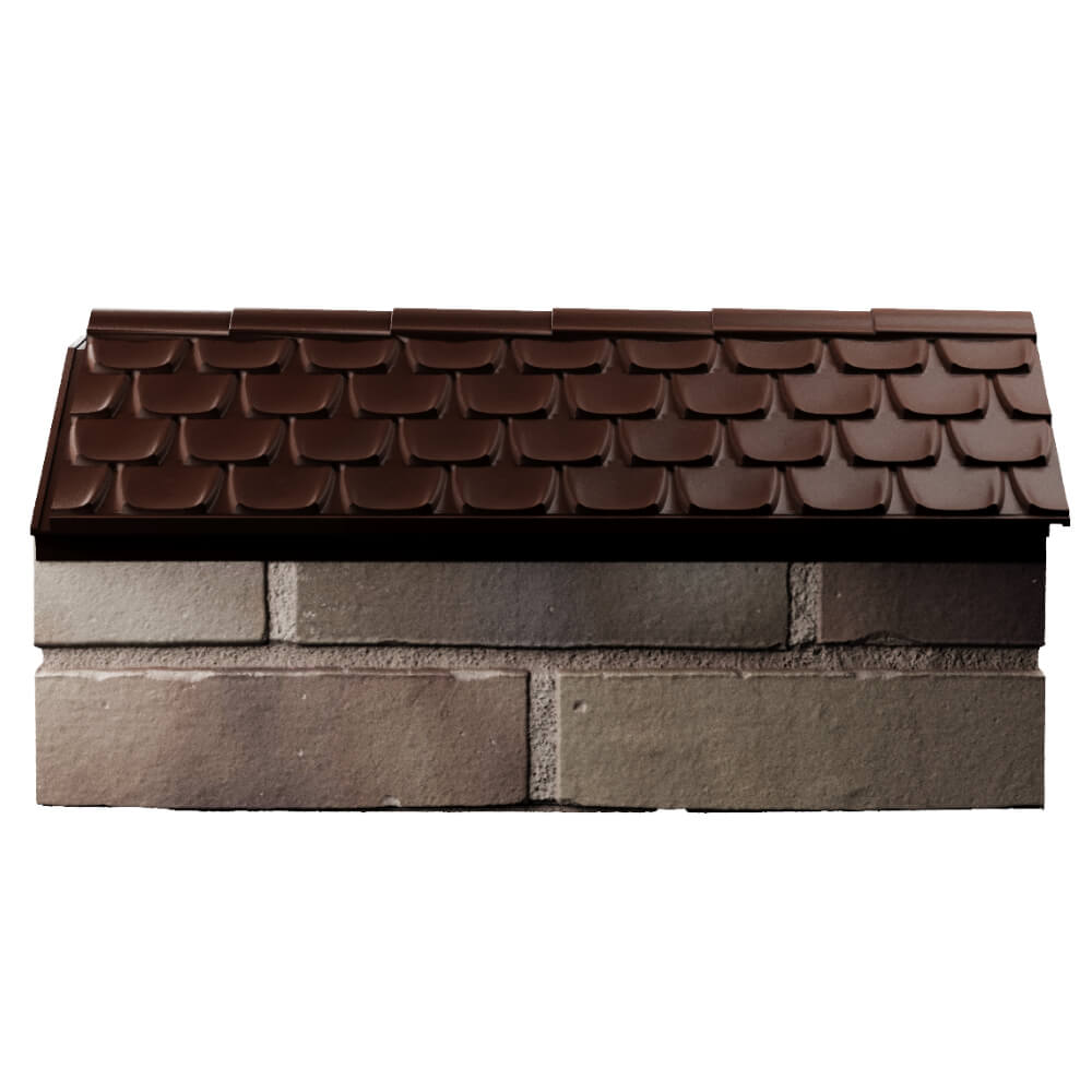 Парапет Zking Эльбрус Коричневый с посадкой на 1 кирпич (255мм) в Великом Новгороде фото