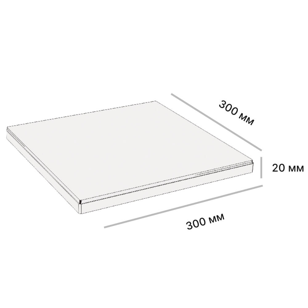 Плитка рядовая Verona 300х300х20мм Коричневый