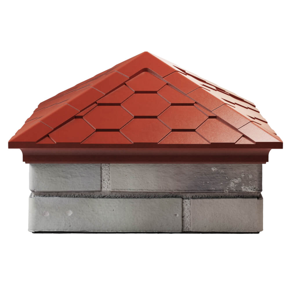 Колпак Zking Эверест Красный на столб 1.5х1.5 кирпича (390х390мм) Великий Новгород фото