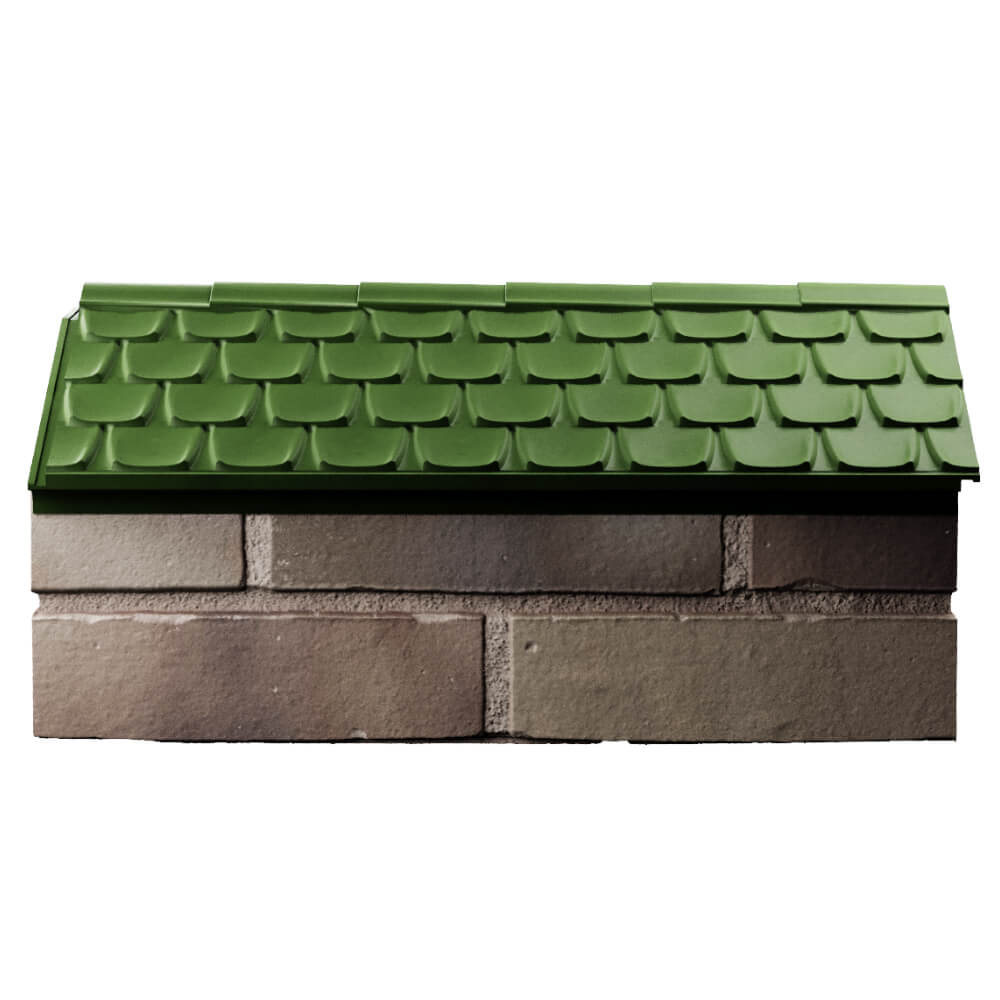 Парапет Zking Эльбрус Зеленый с посадкой на 1 кирпич (255мм) в Великом Новгороде фото