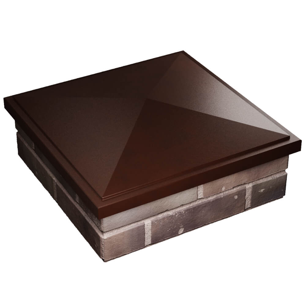 Колпак Zking БонаМоно Коричневый на столб 2х2 кирпича (515х515, 530х530мм) в Великом Новгороде фото