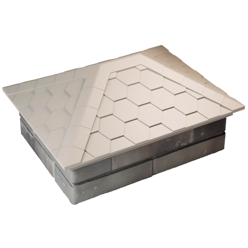 Колпак Zking Эверест Бежевый на столб 2х1.5 кирпича (520х390мм) Великий Новгород фото