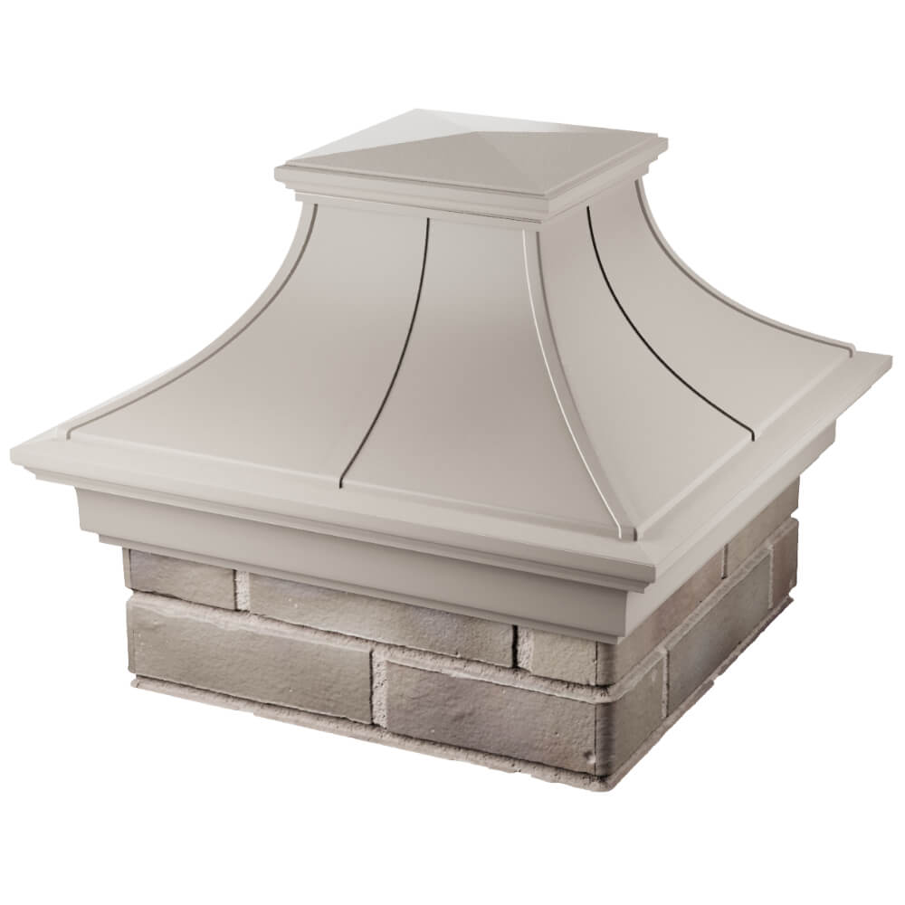 Колпак Zking Монблан Премиум Бежевый на столб 1.5х1.5 кирпича (385х385мм) в Великом Новгороде фото