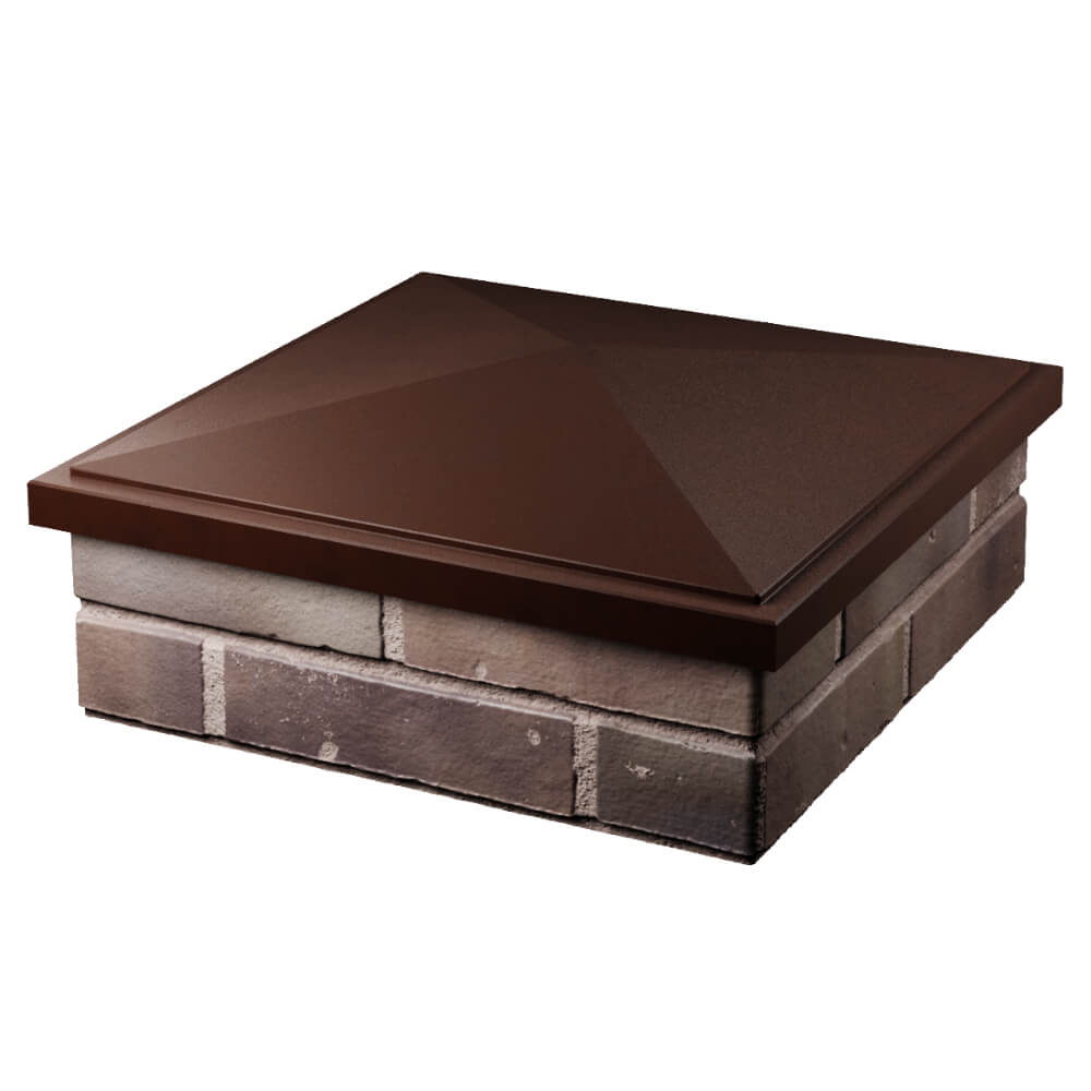 Колпак Zking БонаМоно Коричневый на столб 2х2 кирпича (515х515, 530х530мм) в Великом Новгороде фото