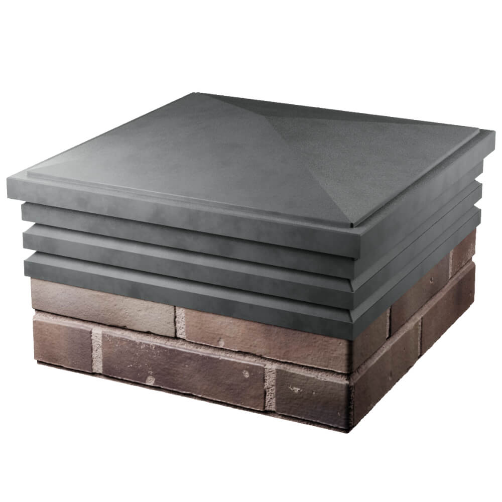 Колпак Zking Бона ХайТек Серый на столб 2х2 кирпича (513х513мм) в Великом Новгороде фото