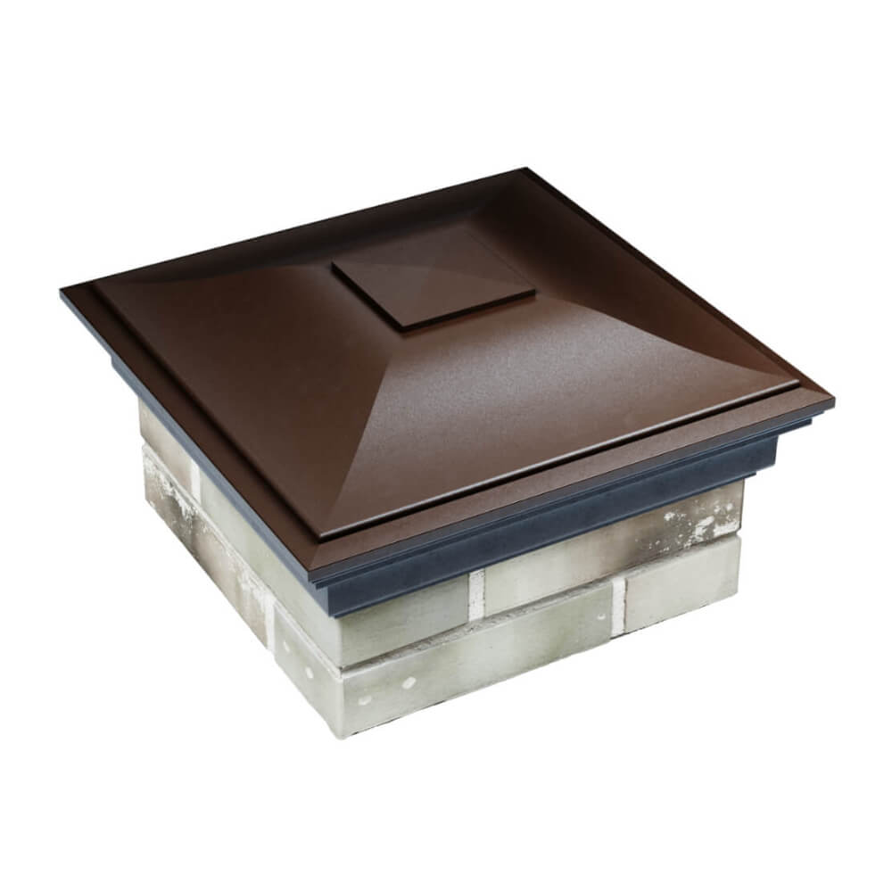 Колпак Zking Монблан Коричневый на столб 1.5х1.5 еврокирпича 0.7НФ (355х355мм) в Великом Новгороде фото