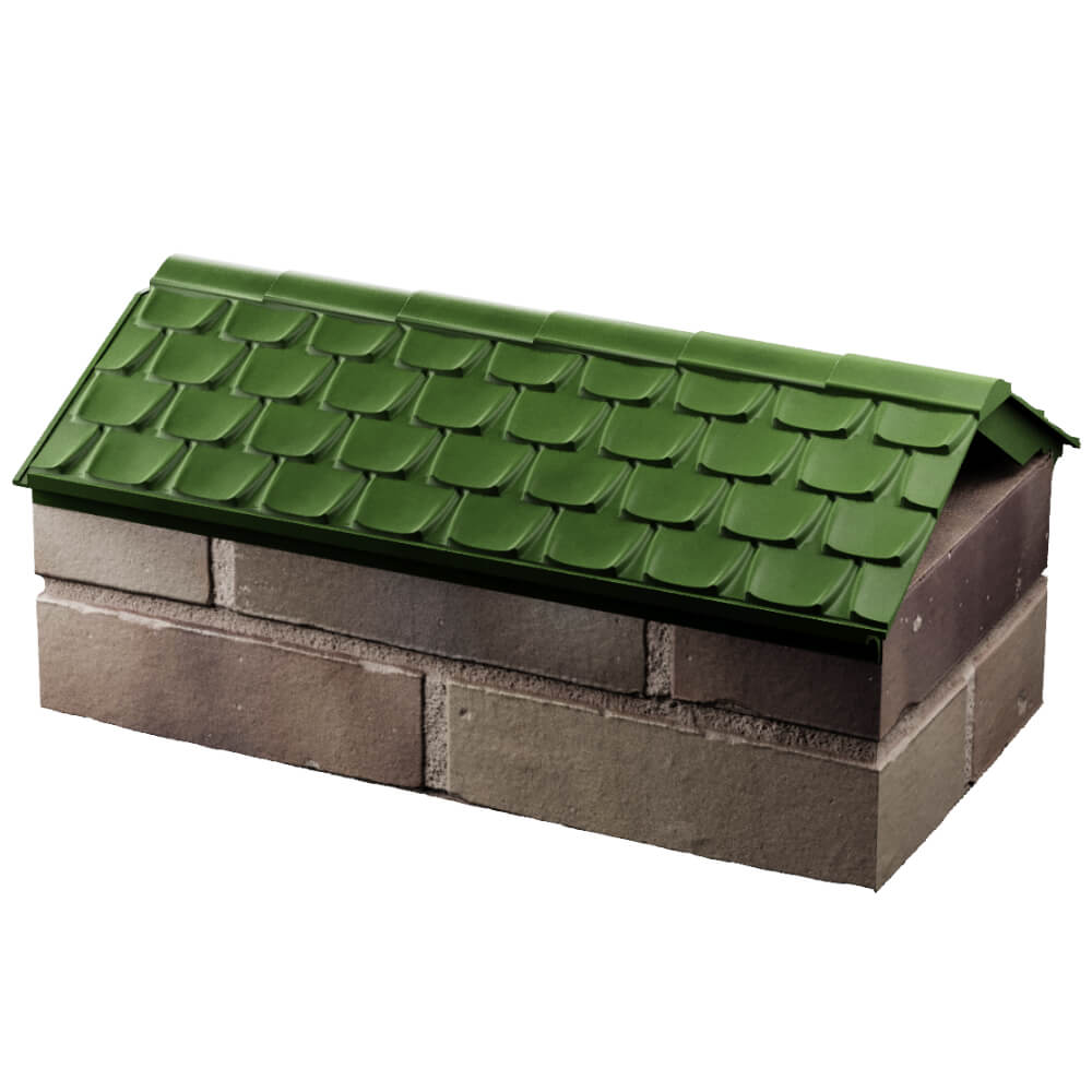 Парапет Zking Эльбрус Зеленый с посадкой на 1 кирпич (255мм) в Великом Новгороде фото
