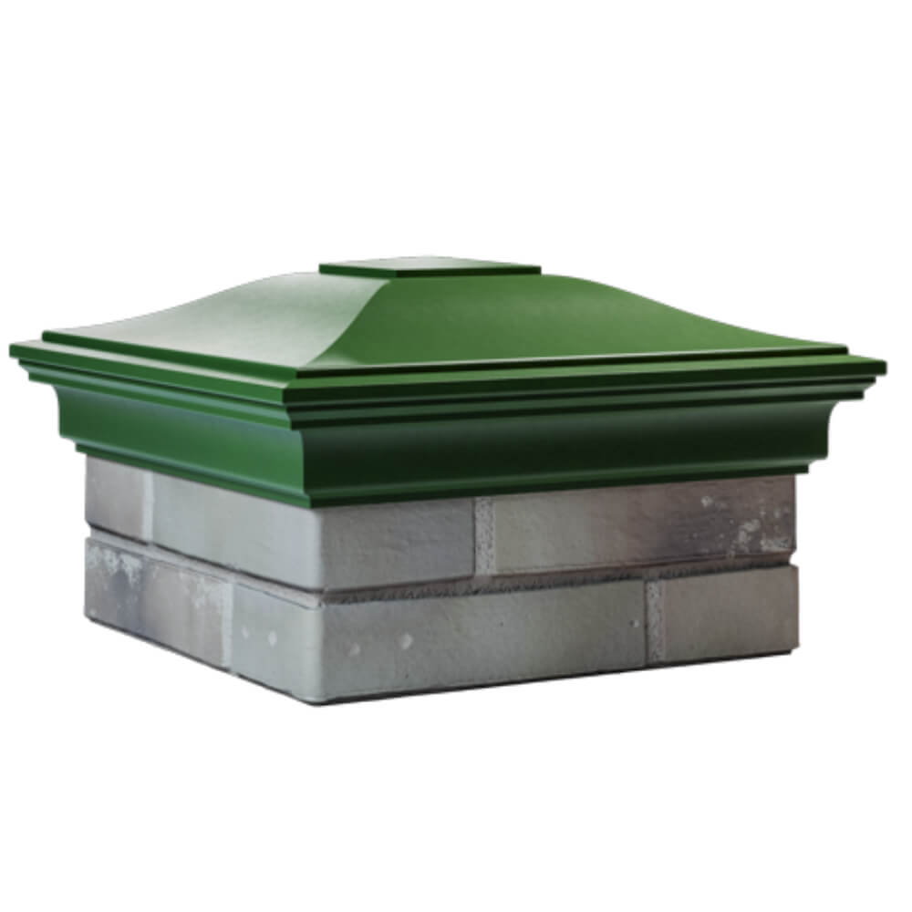 Колпак Zking Монблан Зеленый на столб 1.5х1.5 кирпича (385х385мм) в Великом Новгороде фото