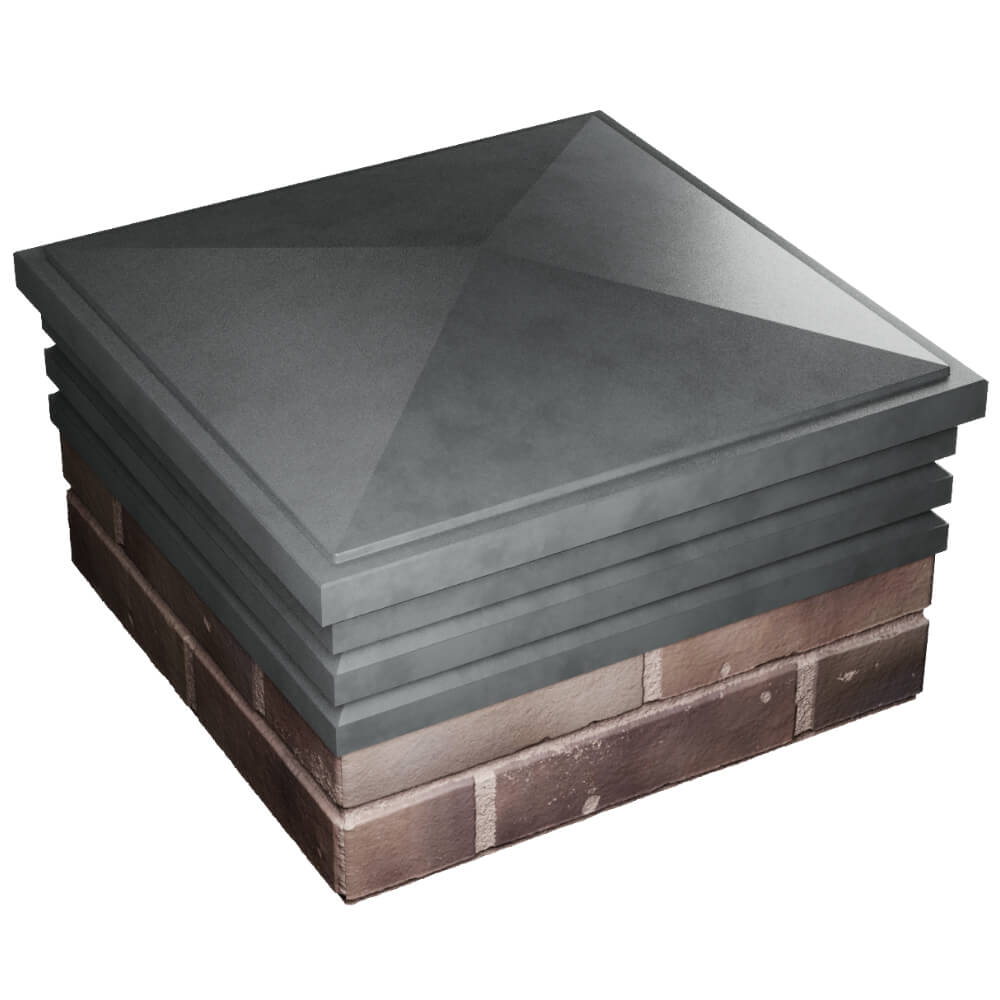 Колпак Zking Бона ХайТек Серый на столб 2х2 кирпича (513х513мм) в Великом Новгороде фото