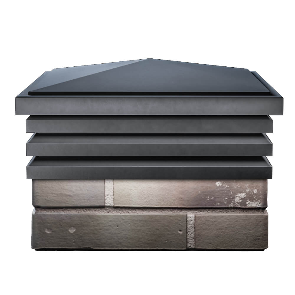 Колпак Zking Бона ХайТек Серый на столб 1.5х1.5 кирпича (385х385мм) Великий Новгород фото