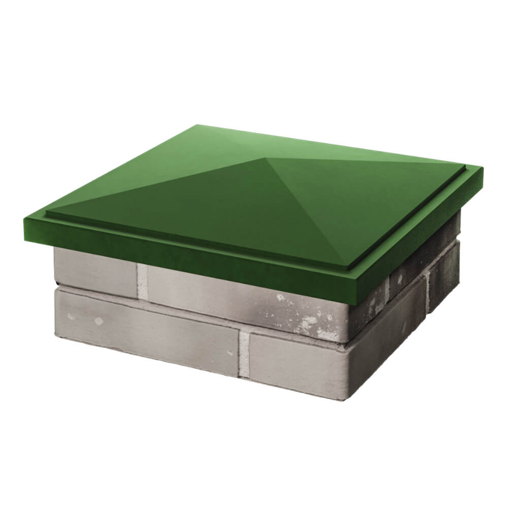 Колпак Zking БонаМоно Зеленый на столб 1.5х1.5 кирпича (385х385, 400х400мм) в Великом Новгороде фото