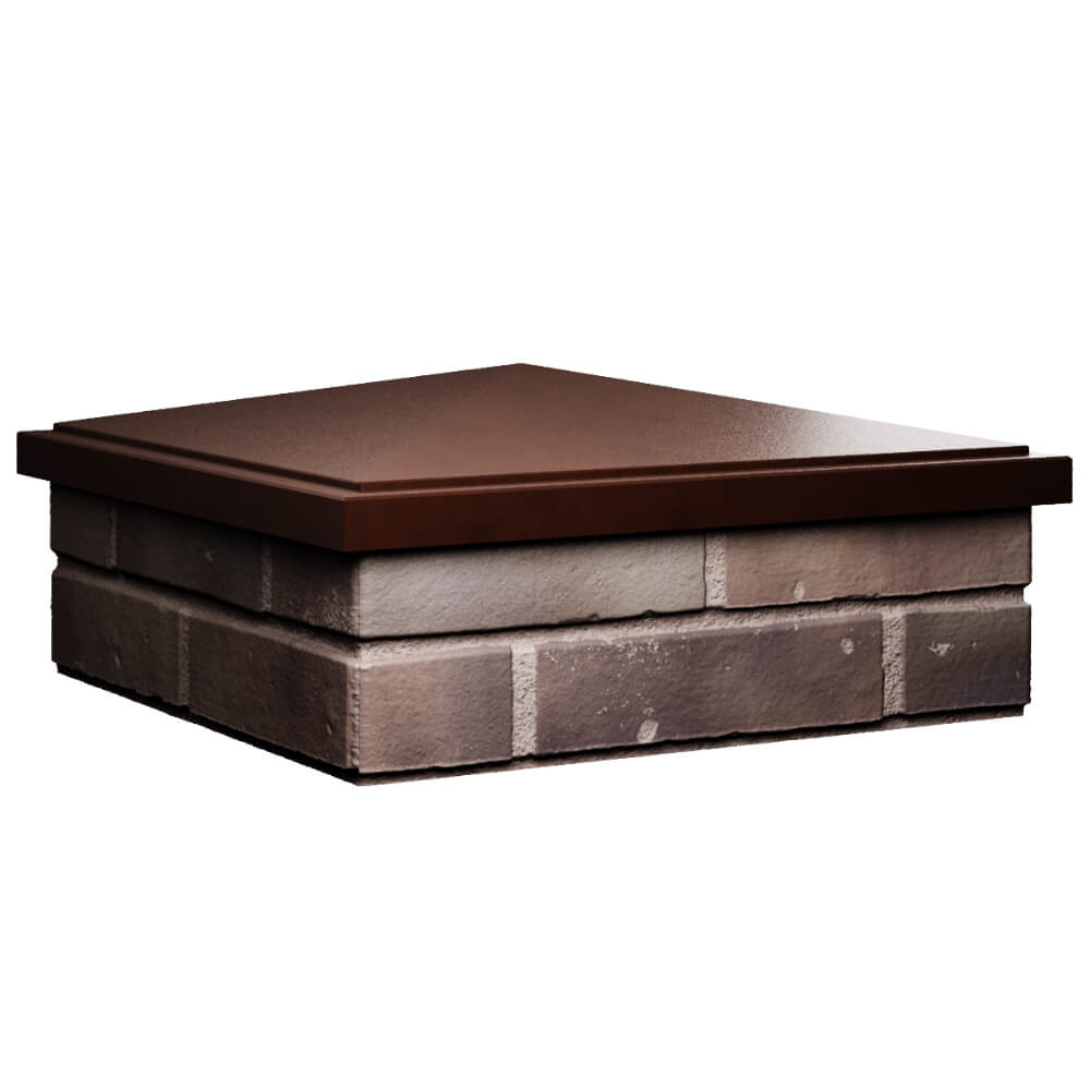 Колпак Zking БонаМоно Коричневый на столб 2х2 кирпича (515х515, 530х530мм) в Великом Новгороде фото