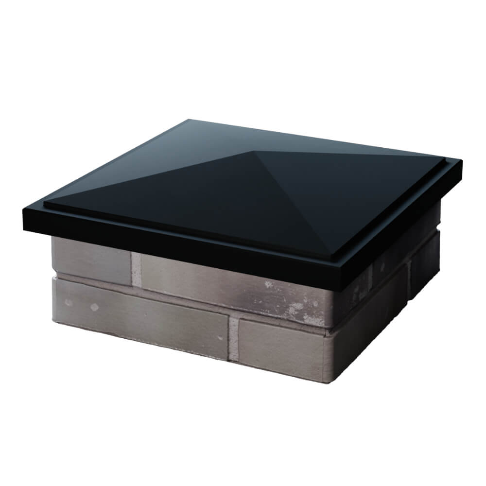 Колпак Zking БонаМоно Черный на столб 1.5х1.5 кирпича (385х385, 400х400мм) в Великом Новгороде фото