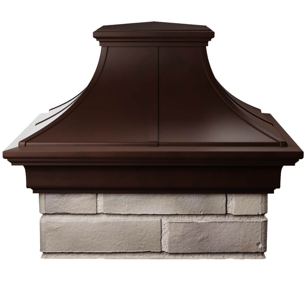 Колпак Zking Монблан Премиум Коричневый на столб 1.5х1.5 кирпича (385х385мм) Великий Новгород фото