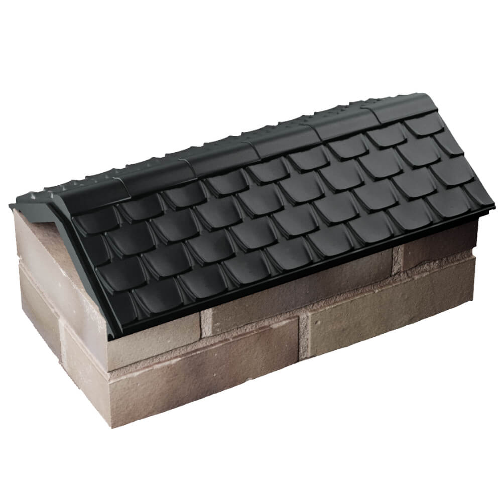 Парапет Zking Эльбрус Черный с посадкой на 1 кирпич (255мм) в Великом Новгороде фото