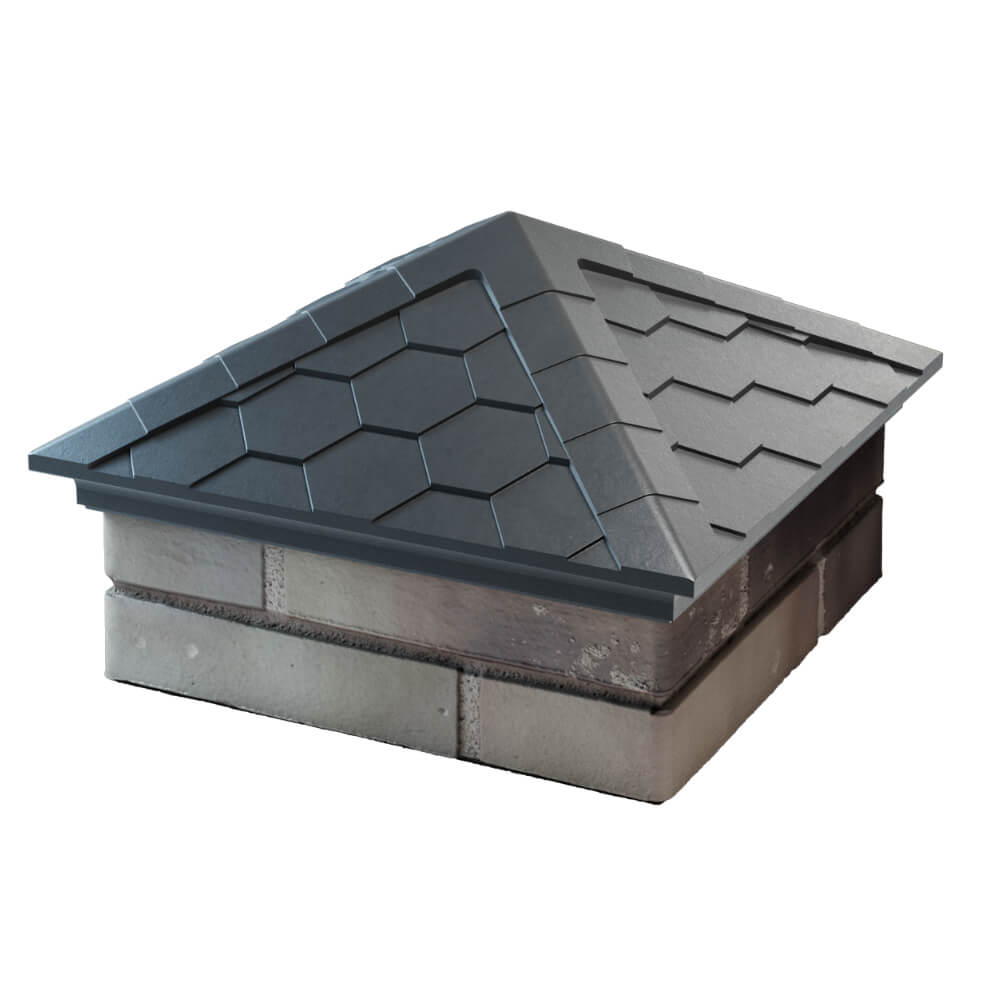 Колпак Zking Эверест Серый на столб 1.5х1.5 кирпича (390х390мм) в Великом Новгороде фото