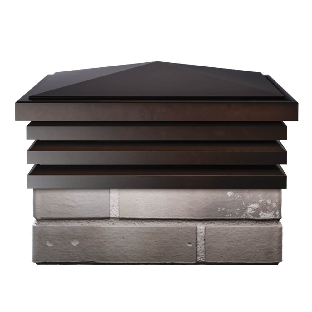 Колпак Zking Бона ХайТек Коричневый на столб 1.5х1.5 кирпича (385х385мм) Великий Новгород фото