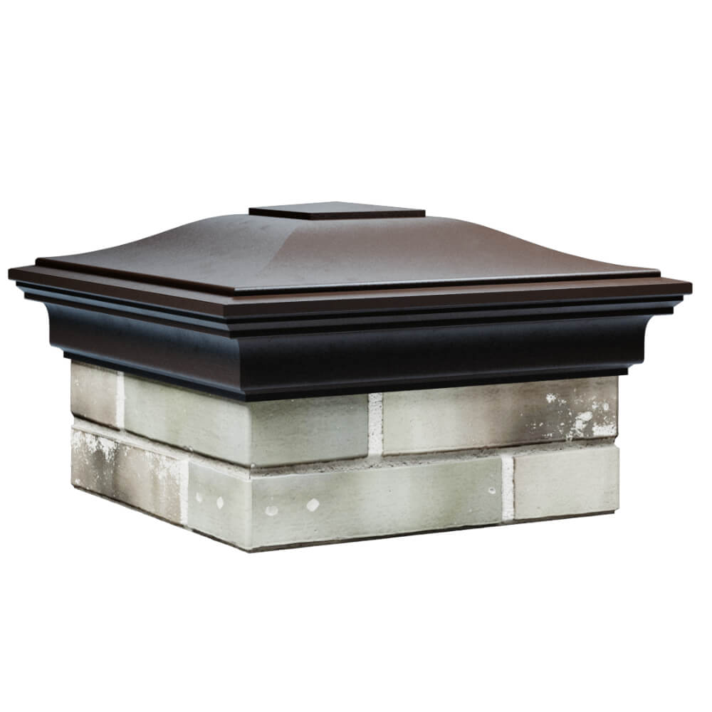 Колпак Zking Монблан Коричневый на столб 1.5х1.5 кирпича (385х385мм) в Великом Новгороде фото