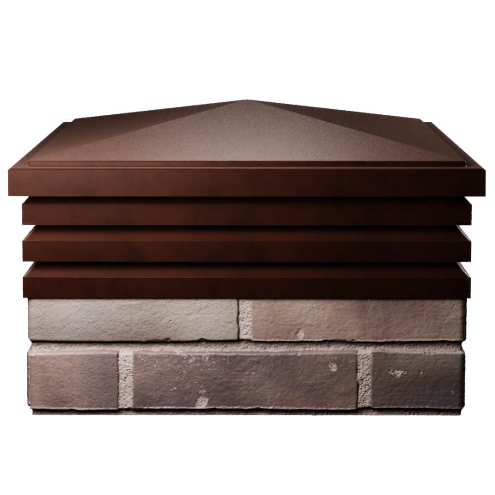 Колпак Zking Бона ХайТек Коричневый на столб 2х2 кирпича (513х513мм) Великий Новгород фото