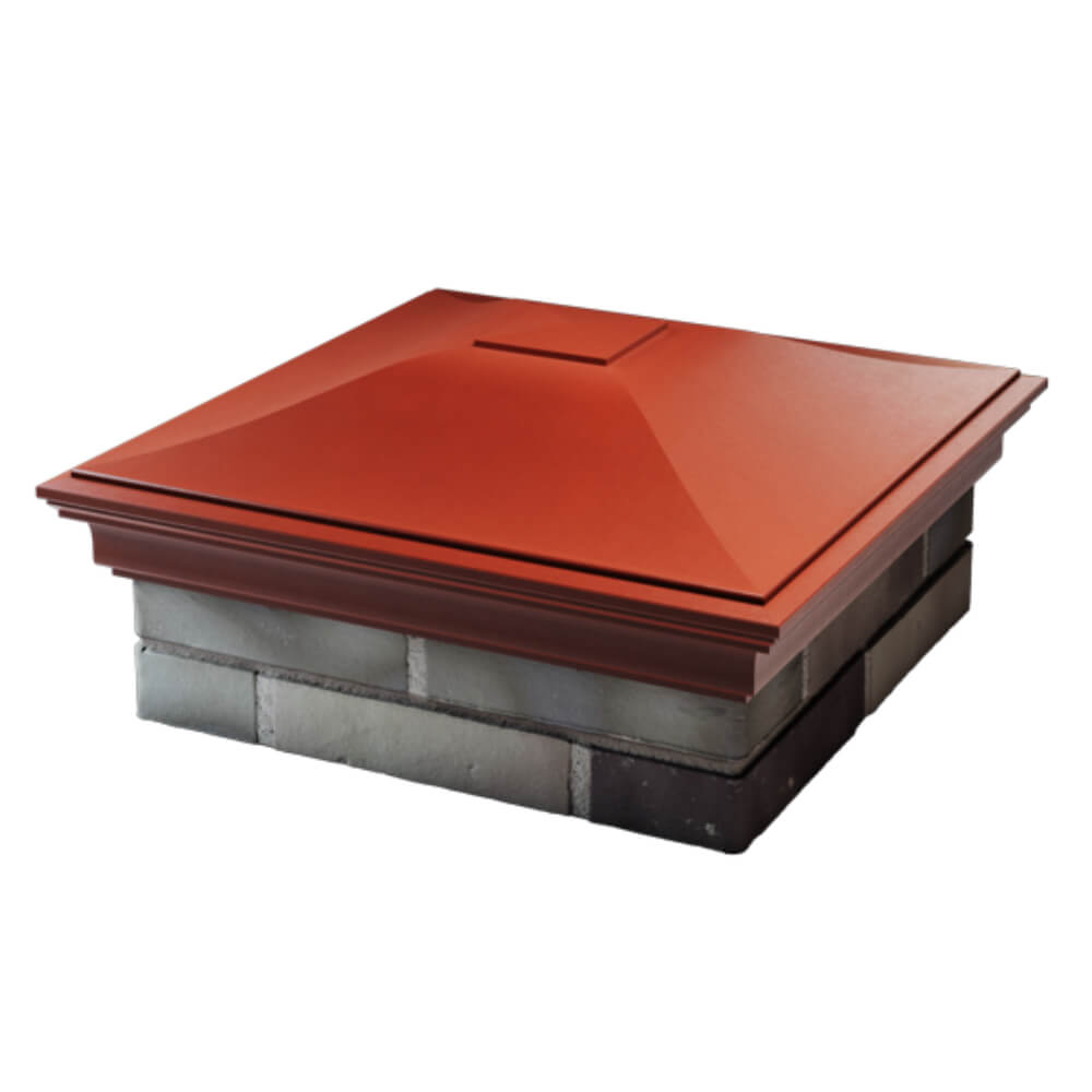 Колпак Zking Монблан Красный на столб 2х2 кирпича (515х515мм) в Великом Новгороде фото