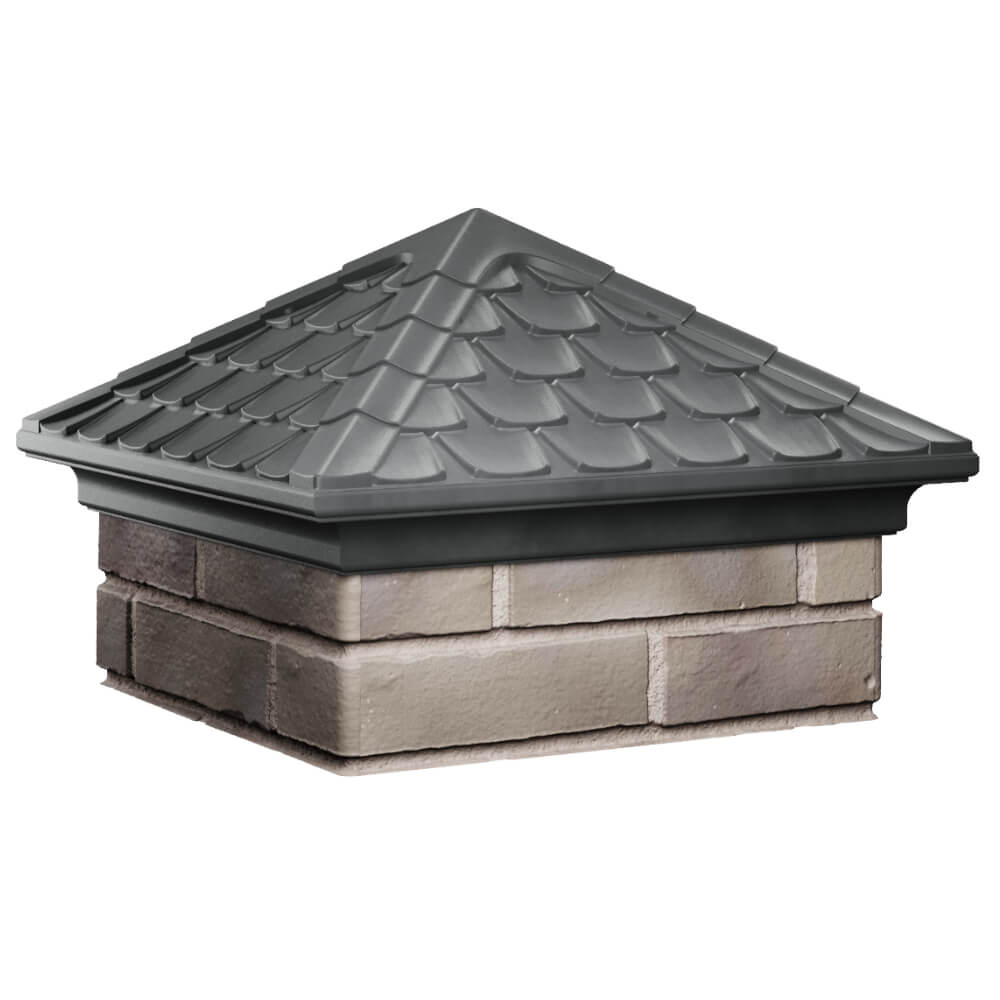 Колпак Zking Эльбрус Серый на столб 1.5х1.5 кирпича (385х385мм) в Великом Новгороде фото